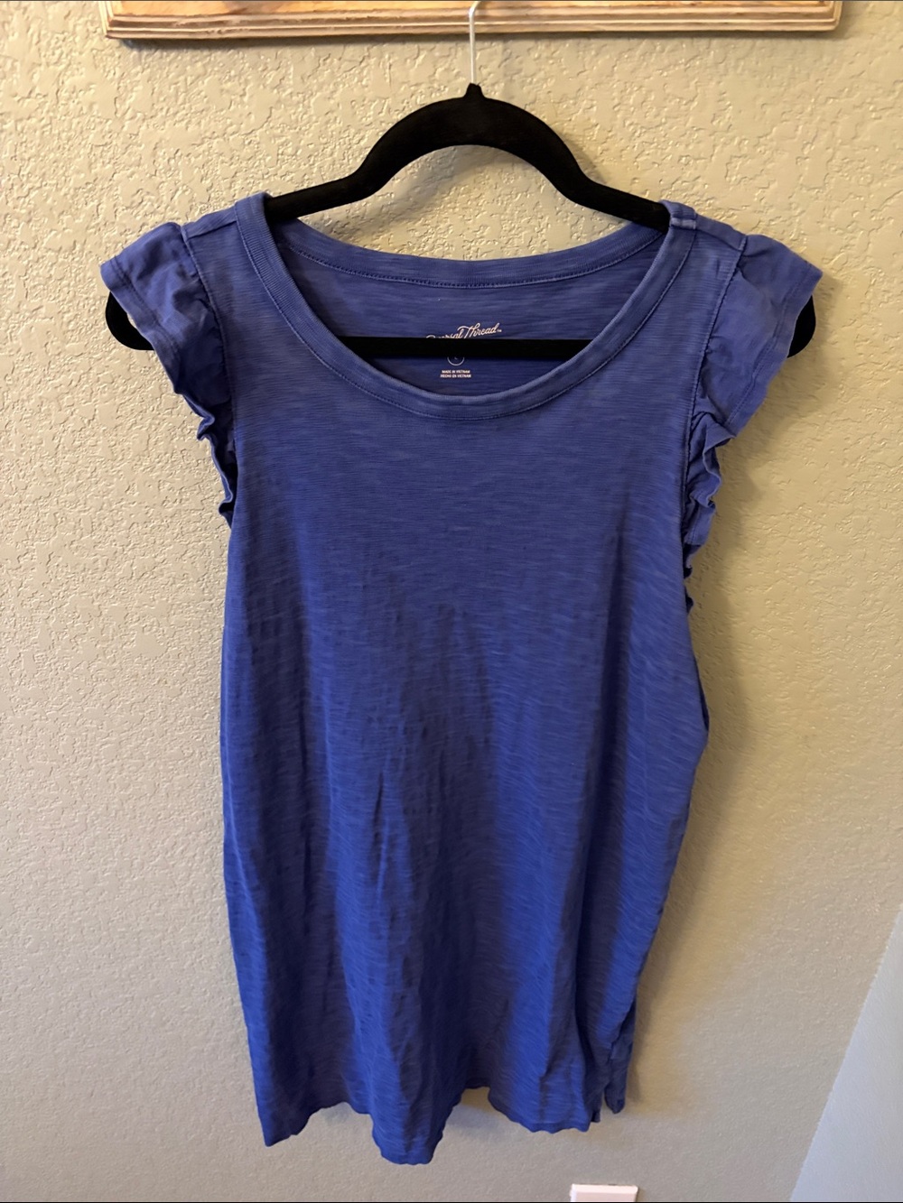 Universal Thread Blue Ruffle Sleeve Dress